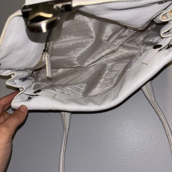 Authentic Prada Daino Bianco Leather Bag Vintage Calfskin Handbag - Picture 11 of 11
